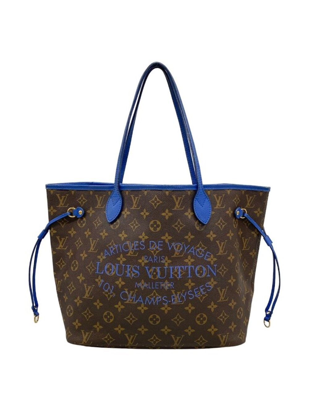 Louis Vuitton Tote Bag Monogram Ikat Neverfull MM Grand Blue